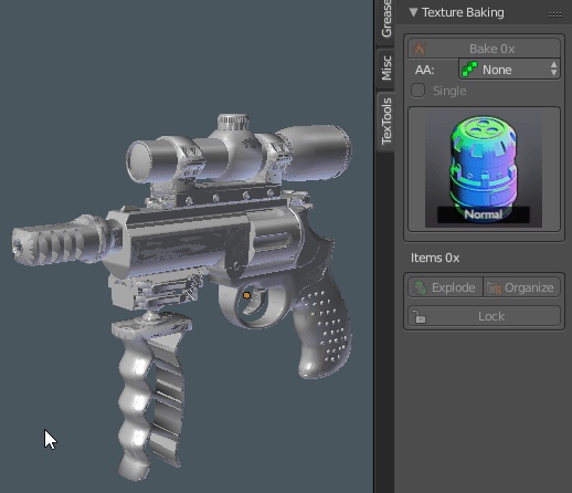 Blender插件:TexTools 纹理烘焙