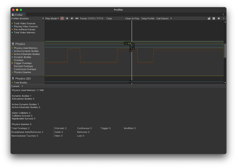 Unity3D:Physics Profiler 模块