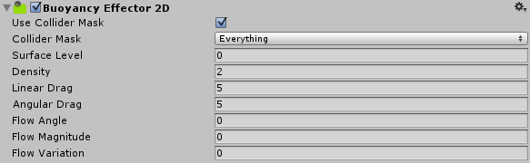 Unity3D:2D 浮力效应器