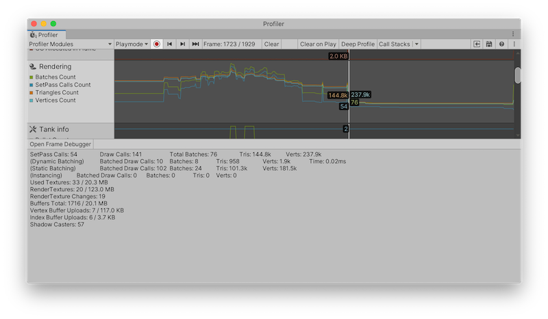 Unity3D:Rendering Profiler 模块