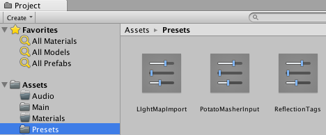 Unity3D:预设