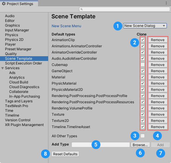 Unity3D：场景模板设置