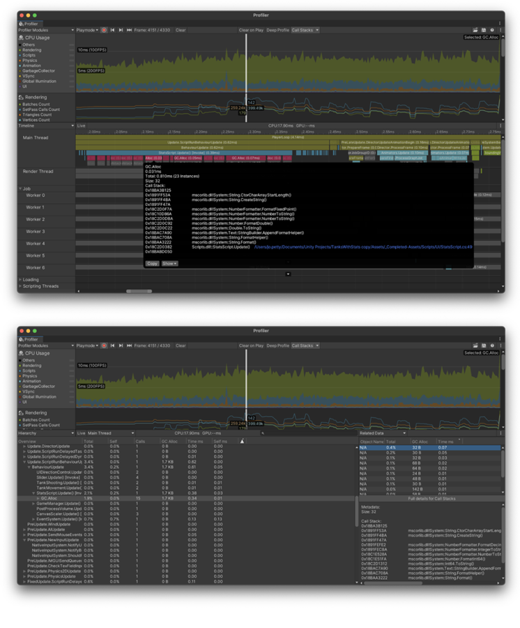 Unity3D:CPU Usage Profiler 模块