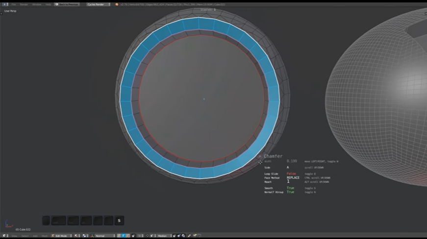 Blender机械建模插件MESHmachine:倒角