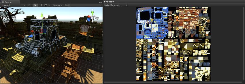 Unity3D:可视化光照贴图 UV
