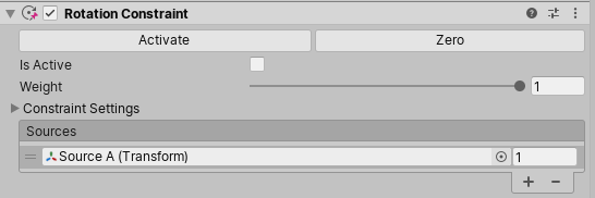 Unity3D:旋转约束