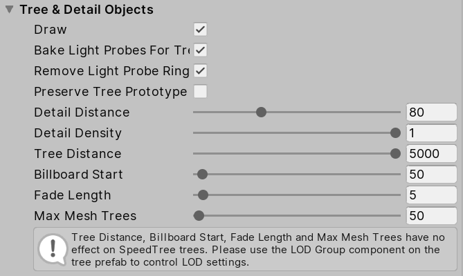 Unity3D ：地形设置 (Terrain Settings)