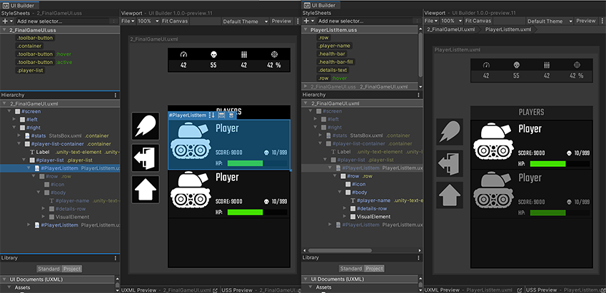 Unity3D ：使用 UXML 实例作为模板