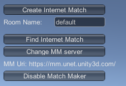 Unity3D :Matchmaker 模式下的 Network Manager HUD