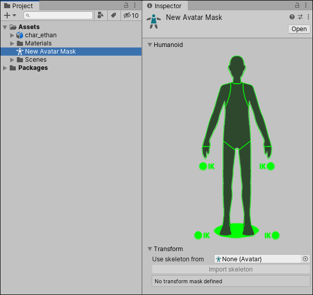 Unity3D:导入带有人形动画的模型
