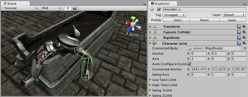 Unity3D :字符关节组件参考