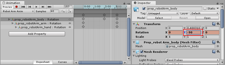 Unity3D:动画化游戏对象