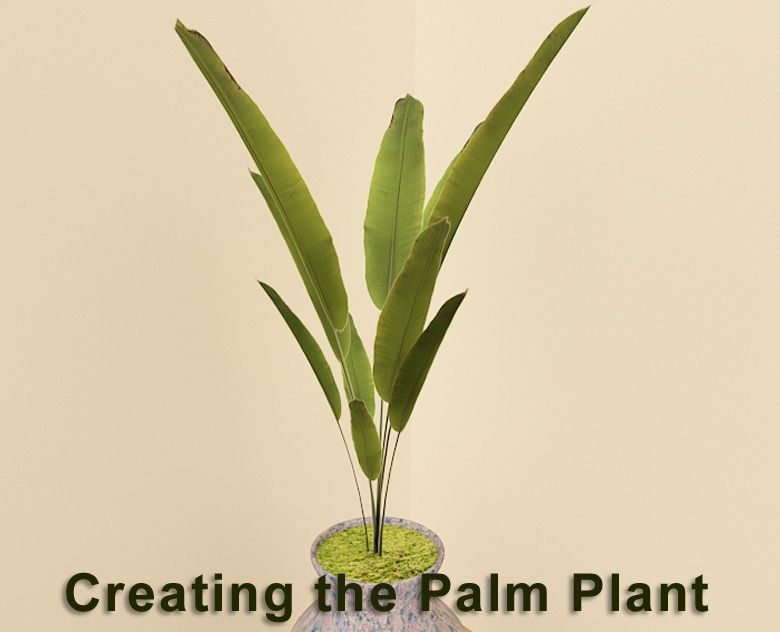 3ds Max 建模基础教程：创建棕榈植物