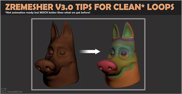 zbrush 拓扑