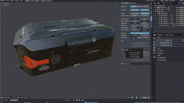 Blender材质处理插件：Decalmachine 删除贴花