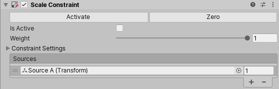 Unity3D：缩放约束