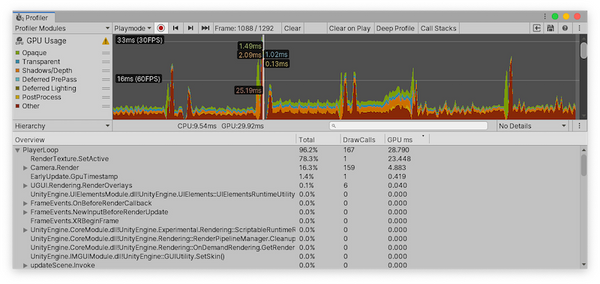 Unity3D：GPU Usage Profiler 模块