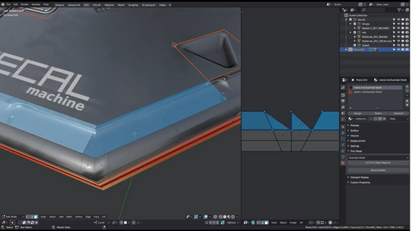 Blender材质处理插件：Decalmachine UV工具之拼接