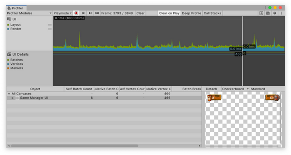 Unity3D：UI 和 UI Details Profiler