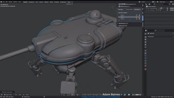 Blender机械建模插件MESHmachine:存储面板