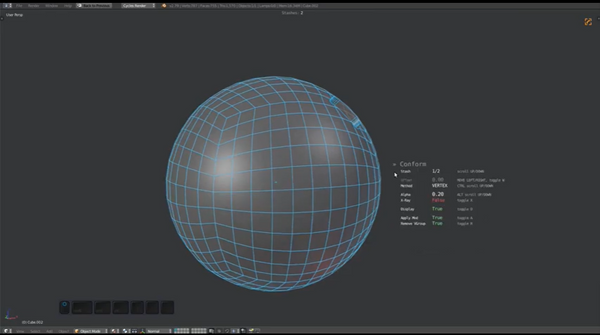 Blender机械建模插件MESHmachine:Conform工具