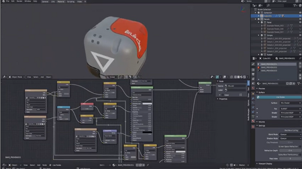 Blender材质处理插件：Decalmachine烘焙