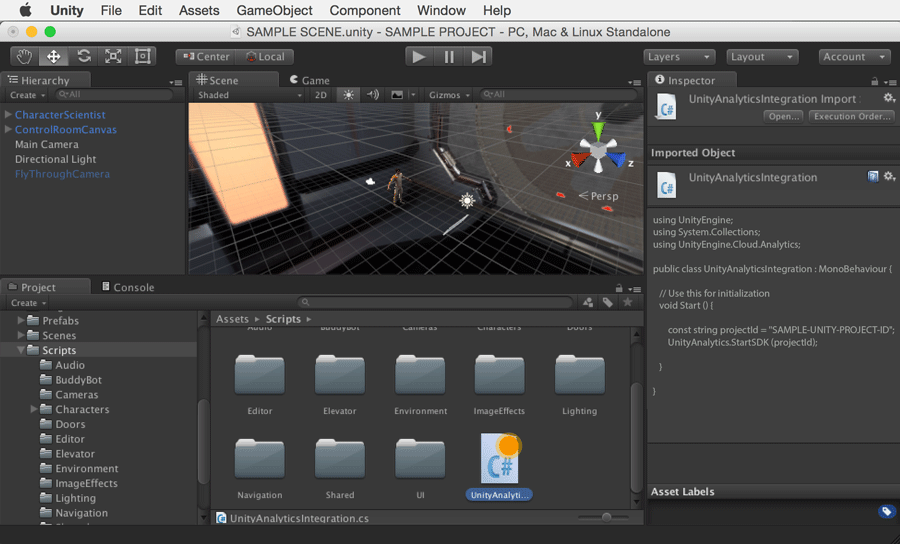 Unity3d：创建游戏脚本