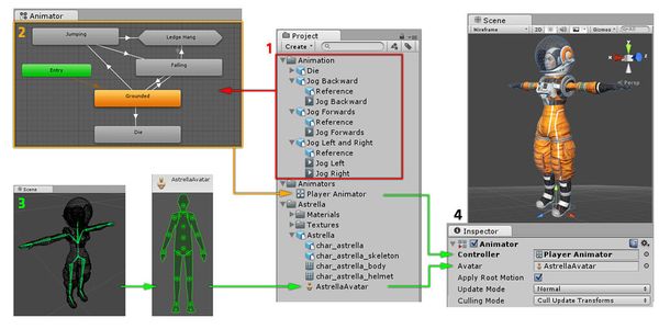Unity3D ：重定向人形动画