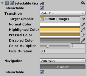 Unity3D ：过渡选项