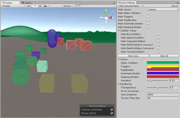 Unity3D ：物理调试可视化
