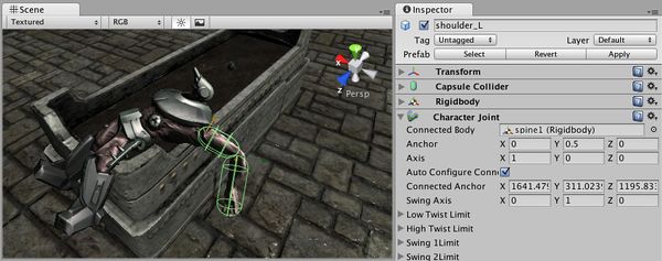 Unity3D ：字符关节组件参考