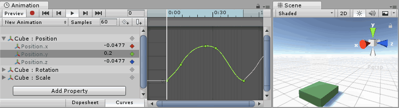 Unity3D：使用动画曲线