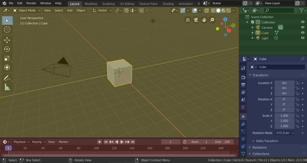 Blender：工作区