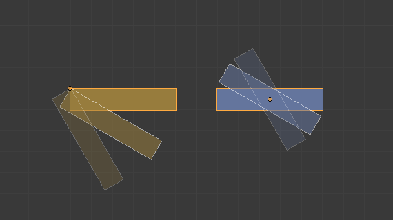 Blender基础教程：3D 视图 \装配器 \轴心点\ 各自的原点
