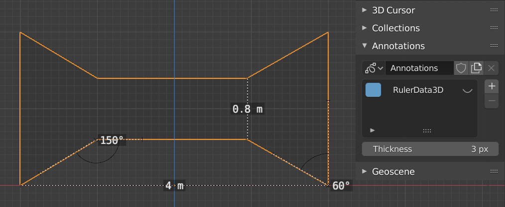 Blender基础教程：3D 视图\工具栏\测量