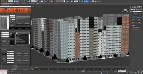 如何使用鬼城插件在 3ds Max 中构建详细的城市