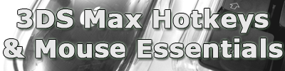 3Ds max入门教程：快捷键命令和鼠标热键大全