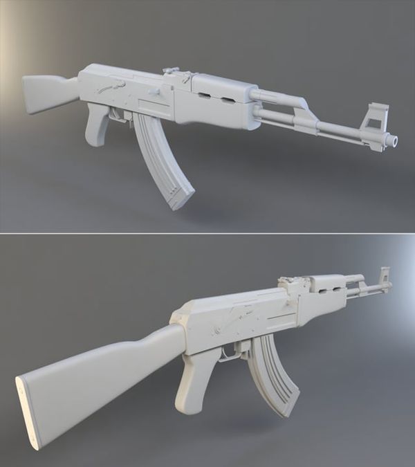 3ds max实战图文教程：创建高多边形武器AK 47 第 1 部分